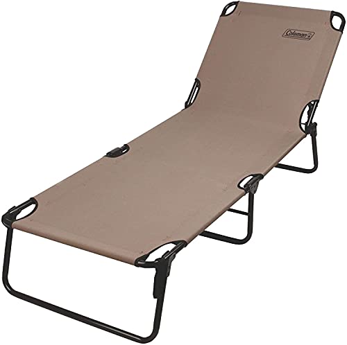 Coleman Converta Outdoor Folding Cot, Strong Steel Frame Supports Campers up to 6ft 2in or 225lbs, 4 Back & 2 Foot Positions Folds Compactly to Fit in Trunk