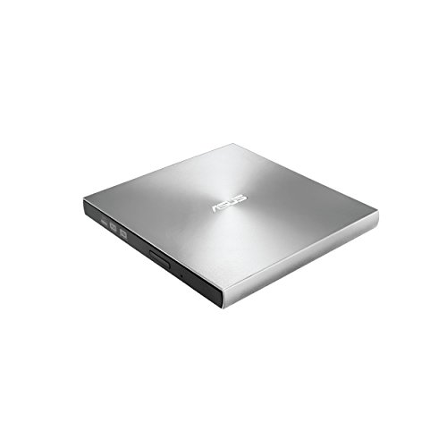 ASUS ZenDrive Silver 13mm External 8X DVD/ Burner Drive +/-RW with M-Disc Support, Compatible with both Mac & Windows and Nero BackItUp for Android devices (USB 2.0 & Type-C cables included)
