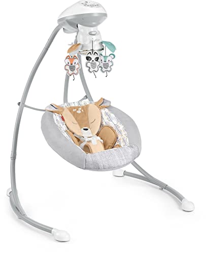 Fisher-Price Fawn Meadows Swing, dual motion baby swing with music, sounds, and motorized mobile [Amazon Exclusive]