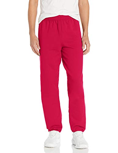 Hanes Men's EcoSmart Non-Pocket Sweatpant, Deep Red, Medium