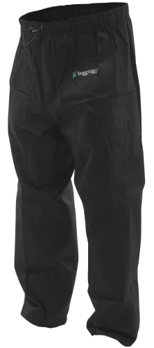 FROGG TOGGS Men's Standard Classic Pro Action Waterproof Breathable Rain Pant, Black, XX-Large