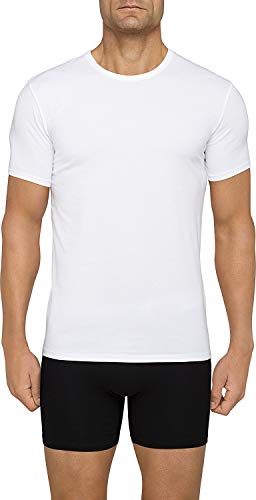 Calvin Klein Men's Cotton Stretch Multipack Crew Neck T-Shirts, White, Small