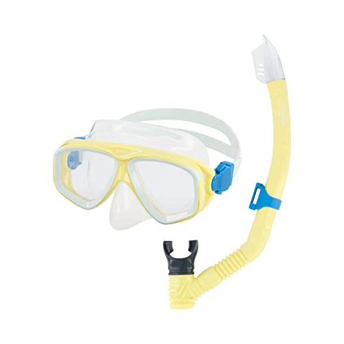 Speedo 875303327321SZ Adult Adventure Mask and Snorkel Set Blazing Yellow/Clear 1SZ