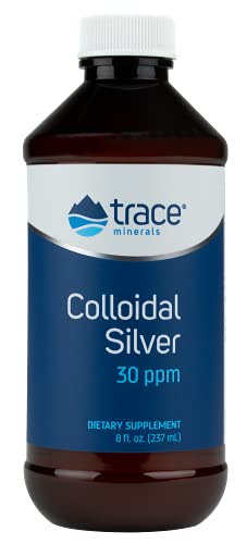 Trace Minerals | Colloidal Silver Liquid | 30 PPM Safe Dose Bio-Active Silver Hydrosol Mineral Supplement, 99.99% Pure, Super-Oxygenated, Vegan | 8oz Bottle (Pack of 1)