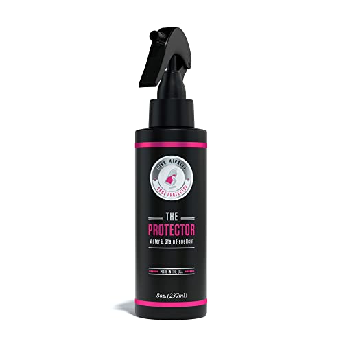 The Protector Water and Stain Fabric Guard Repellent Spray for Shoes by Pink Miracle – For Leather, Suede, Nubuck, Canvas and more (8 oz.)