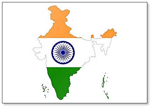 India Map with Indian Flag Classic Fridge Magnet