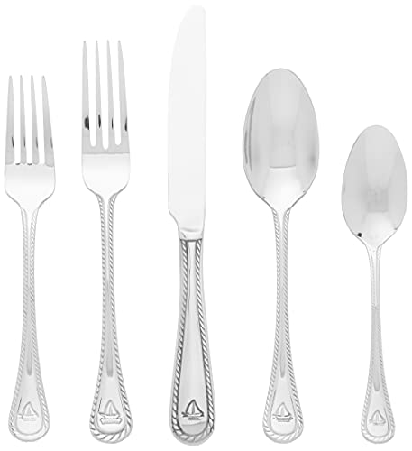 Towle Everyday Nautical 20-Piece Stainless Steel Flatware Set, Service for 4