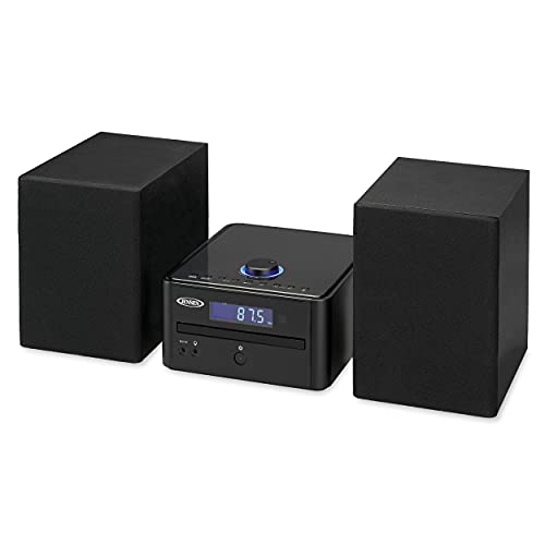 JENSEN JBS-210 JBS-210 3-Piece Stereo 4-Watt-RMS CD Music System with Bluetooth, Digital AM/FM Receiver, 2 Speakers, and Remote