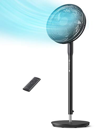 TaoTronics Pedestal Fan, Oscillating Standing Fan with Remote Control, Quiet 9 Speed Levels 8-Hour Timer 3 Wind Modes 14-inch Adjustable Height, Electric Cooling Floor for Bedroom and Home Indoor Use