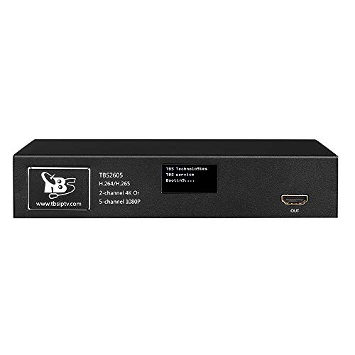 HD HDMI Encoder, TBS2605 2 Channels 4K / 5 Channels 1080P 60hz Video Encoder with HLS RTSP RTMP RTMPS HTTP UDP SRT Protocol Video Mix Function Multiplex and Split Screen Display