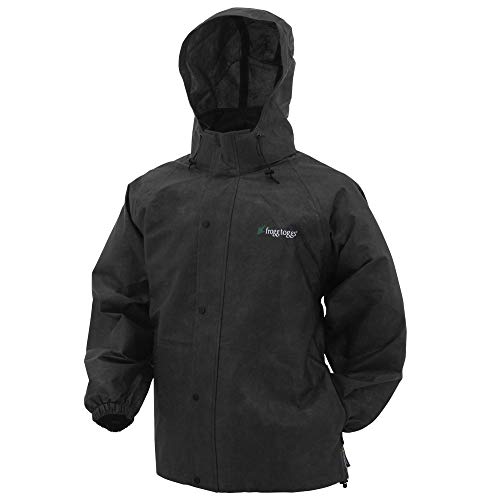 FROGG TOGGS Men's Standard Classic Pro Action Waterproof Breathable Rain Jacket, Black, X-Large