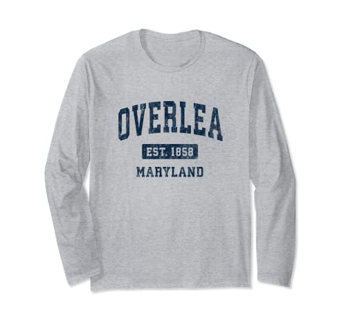 Overlea Maryland MD Vintage Athletic Sports Design Long Sleeve T-Shirt