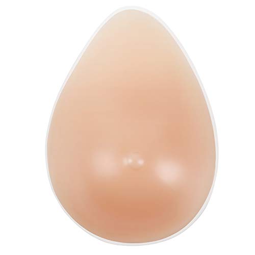 Vollence One Piece B+ Cup Teardrop Silicone Breast Forms Mastectomy Fake Boobs Bra Enhancer Inserts Concave Bra Pads - Nude