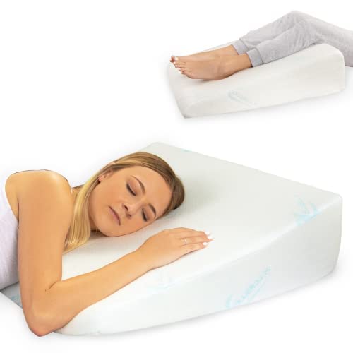 Xtreme Comforts Wedge Pillows - 7' Memory Foam Bed Wedge Pillow for Sleeping - Great for Acid Reflux, Snoring, Back Pain, and Heartburn (1Pk)
