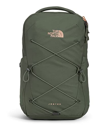 THE NORTH FACE Women's School Jester Laptop Backpack, Thyme/Burnt Coral Metallic, One Size