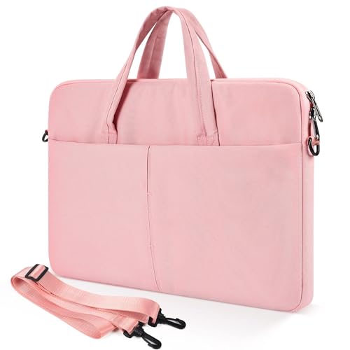 13.3 14 Inch Laptop Case Shoulder Bag Carrying Sleeve for MacBook Air 15.3 M2, HP Chromebook/EliteBook/Stream, Lenovo IdeaPad Flex 5,13.5 Inch Surface Laptop 5, ASUS Dell Acer Samsung Computer, Pink