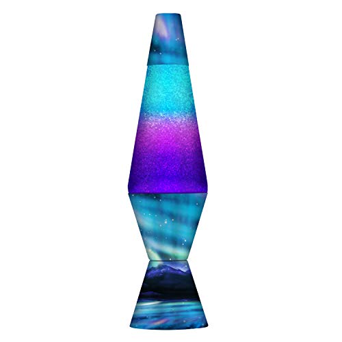 Lamp 2160 LVA2160 Colormax Northern Lights, 14.5-inches, Glitter with Clear Liquid and Decal Base