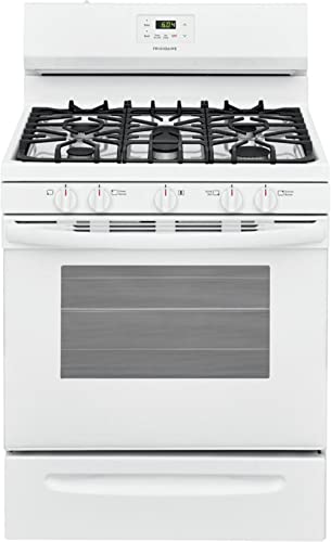 Frigidaire FCRG3052AW 30' Freestanding Gas Range with 5 Sealed Burners 5 cu. ft. Oven Capacity in White