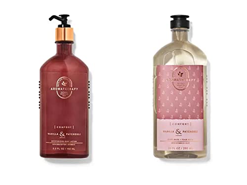 Bath & Body Works COMFORT - Vanilla & Patchouli Body Wash & Foam Bath and Lotion Set