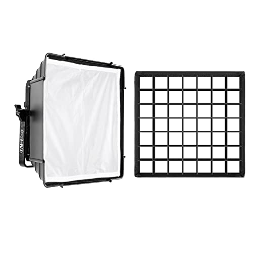 GVM Foldable Softbox Diffuser with Grid Beehive for RGB 800D/560AS/480LS Series LED Video Light, Suitable for Studio Lighting, Portrait Photography, Video Lighting, Led Panel, 2 Packs, 11'x11'