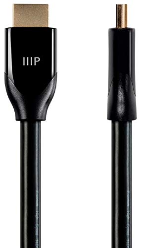 Monoprice 115428 Certified Premium HDMI Cable - 6 Feet - Black, 4K@60Hz, HDR, 18Gbps, 28AWG, YUV 4:4:4, Dual Video Stream, Compatible with DVD Player