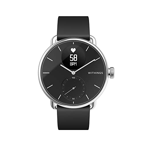 Withings ScanWatch - Hybrid Smartwatch with ECG, Heart Rate Sensor and Oximeter (Black, 38mm)