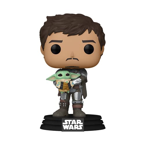 Funko Pop! Star Wars: The Mandalorian (Din Djarrin) Holding The Child (Grogu) Vinyl Bobblehead