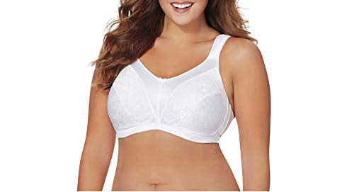 JUST MY SIZE womens Cushion Strap Minimizer Mj1979 Bra, White, 44DDD US