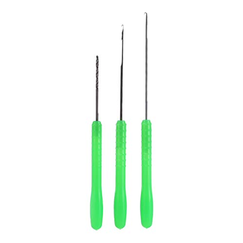 Fishing Bait Needle, High Carbon Steel 3 in 1 Fishing Bait Needle Tool Set Drilling Hook Needle Fish Bait