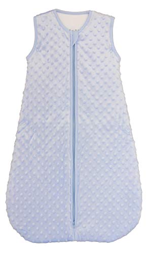 BABYINABAG Baby Sleeping Bag and Sack, Minky Dot, Quilted Winter Model, 2.5 Tog Very Warm for Infants and Toddlers (Large (22 mos - 3T))