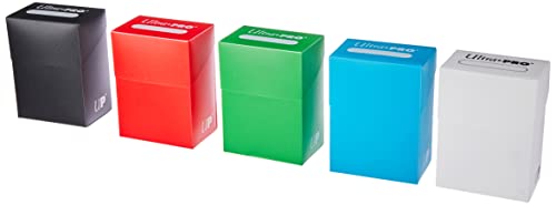 Ultra Pro Magic/Pokemon/YuGiOh Cards Deck Boxes, Set of 5 (Red, Blue, Green, Black and White))