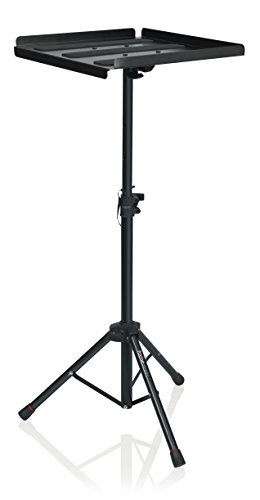 Gator Frameworks Adjustable Multi-Media Gear Stand Featuring 100x100 Vesa Mounting Brackets | Ideal for Laptops Min/Max Height-28/44' (GFW-UTL-MEDIATRAY1)