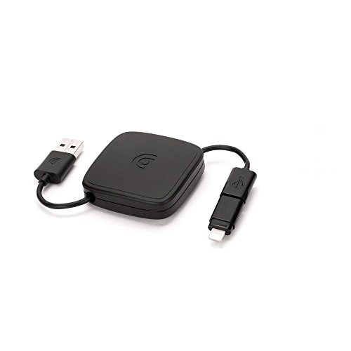 Griffin Retractable Charge/Sync Cable with Lightning Connector and Micro-USB - Charge/sync Cable for Lightning and Micro-USB Devices