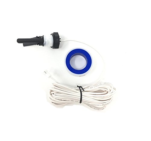 Flow Switch Assembly w/15-Feet Cable & PTFE Tape Replacement for Salt Chlorine Generator GLX-FLO-RP