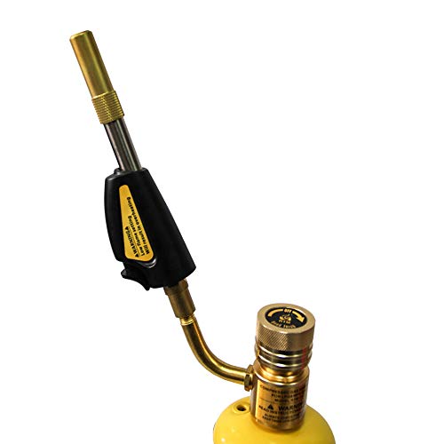 QWORK Turbo Torch Tips, Torch Swirl, MAP-Pro/LP Gas, Self Lighting, Gas Self Ignition Turbo Torch Regulator Brazing Soldering Welding Plumbing Gun