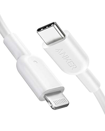 Anker USB C to Lightning Cable, Anker 321 USB-C to Lightning Cable (6ft,White), MFi Certified Cable for iPhone 13 Pro 12 Pro Max 12 11 X XS, AirPods Pro, Supports Power Delivery (Charger Not Included)