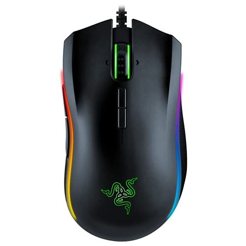 Razer Mamba Elite Wired Gaming Mouse: 16,000 DPI Optical Sensor - Chroma RGB Lighting - 9 Programmable Buttons - Mechanical Switches