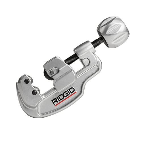 RIDGID 29963 Model 35S 1/4' to 1-3/8' Stainless Steel Tubing Cutter with X-CEL Knob, Silver, Small