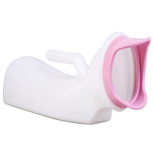 Urinals for Women Portable Female Urinals Soft Mouth Pee Bottle for Elderly Bedridden Wheelchair-Bound Mobility Impaired Camping Outdoor Car Travel Hiking Uses (Pink)