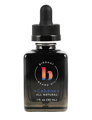 Birdhat Beard Oil - Cabana, scented beard oil for men - All Natural Beard Oil Treatment (1 oz)
