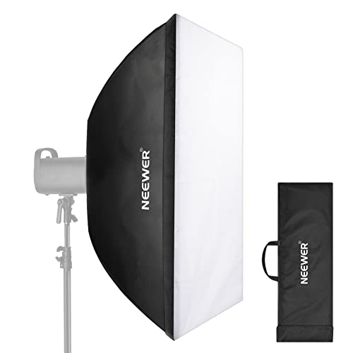 NEEWER 24”x35” (60x90cm) Rectangular Softbox, Studio Monolight Softbox with Bowens Mount, Diffuser & Carrying Bag for Portrait Product Photography, Compatible with S101-400W/300W, SL-70W, CB60/100/150