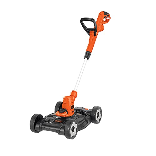 BLACK+DECKER 3-in-1 String Trimmer/Edger & Lawn Mower, 6.5-Amp, 12-Inch, Corded (MTE912) (Power cord not included), Black/Red