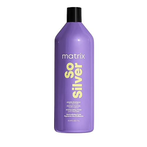 Matrix So Silver Purple Shampoo | Neutralizes Yellow Tones | Color Depositing & Toning | For Color Treated, Blonde, Grey, and Platinum Hair | Packaging May Vary | 33.8 Fl. Oz. | Vegan