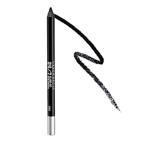 URBAN DECAY 24/7 Glide-On Waterproof Eyeliner Pencil - Long-Lasting, Ultra-Creamy & Blendable Formula - Sharpenable Tip – Zero (Intense Black with Cream Finish) - 0.04 Oz