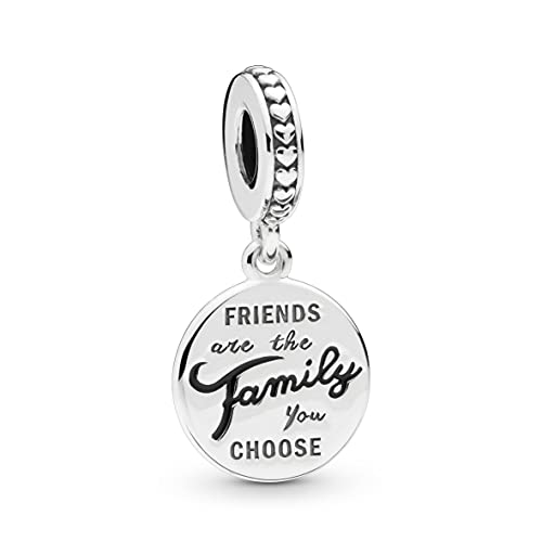 PANDORA Jewelry Friends Are Family Dangle Sterling Silver Charm