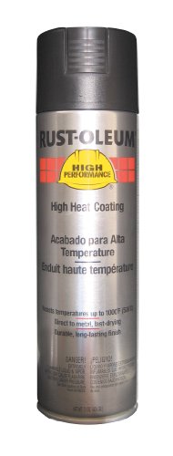 Rust-Oleum Corporation V2176838 V2100 High Heat Black Flat 15 OZ. Spray, 15 Ounce (Pack of 1)