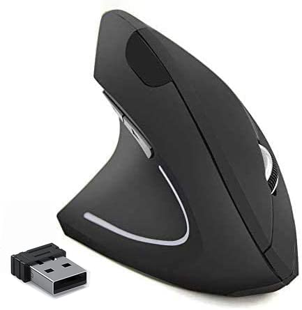 BeWishes Ergonomic Mouse Left Hand, 2.4G Left-Handed Wireless Vertical Mouse Ergonomic Mice, 3 Adjustable DPI (800/1200/1600), Specially for Left-handers