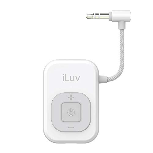 iLuv AirFree Bluetooth Wireless Stereo Audio Transmitter Adapter with 3.5mm Cable; Ideal for Airplane Flight, Nintendo Switch, Gym Treadmill, TV; Compatible with BT Earbud, Earphone, Headphone, AirPod