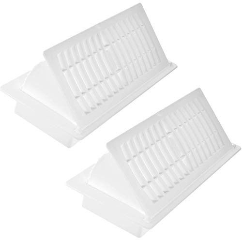 Hartford Ventilation Pop Up Floor Vent Register - 4” x 10”(Duct Opening) - Air Vent Deflector for Home Heat/AC - Extender for Under Furniture, Couch, Cabinetry - Floor or Ceiling Use (2, White)