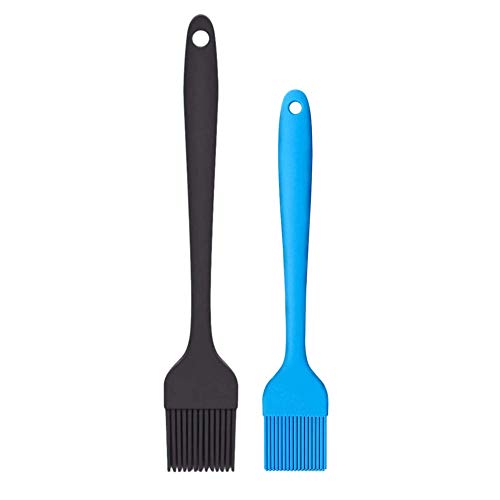 Silicone Basting Brush Set of Two Long Handle Pastry Brush for Grilling, Baking, BBQ and Cooking